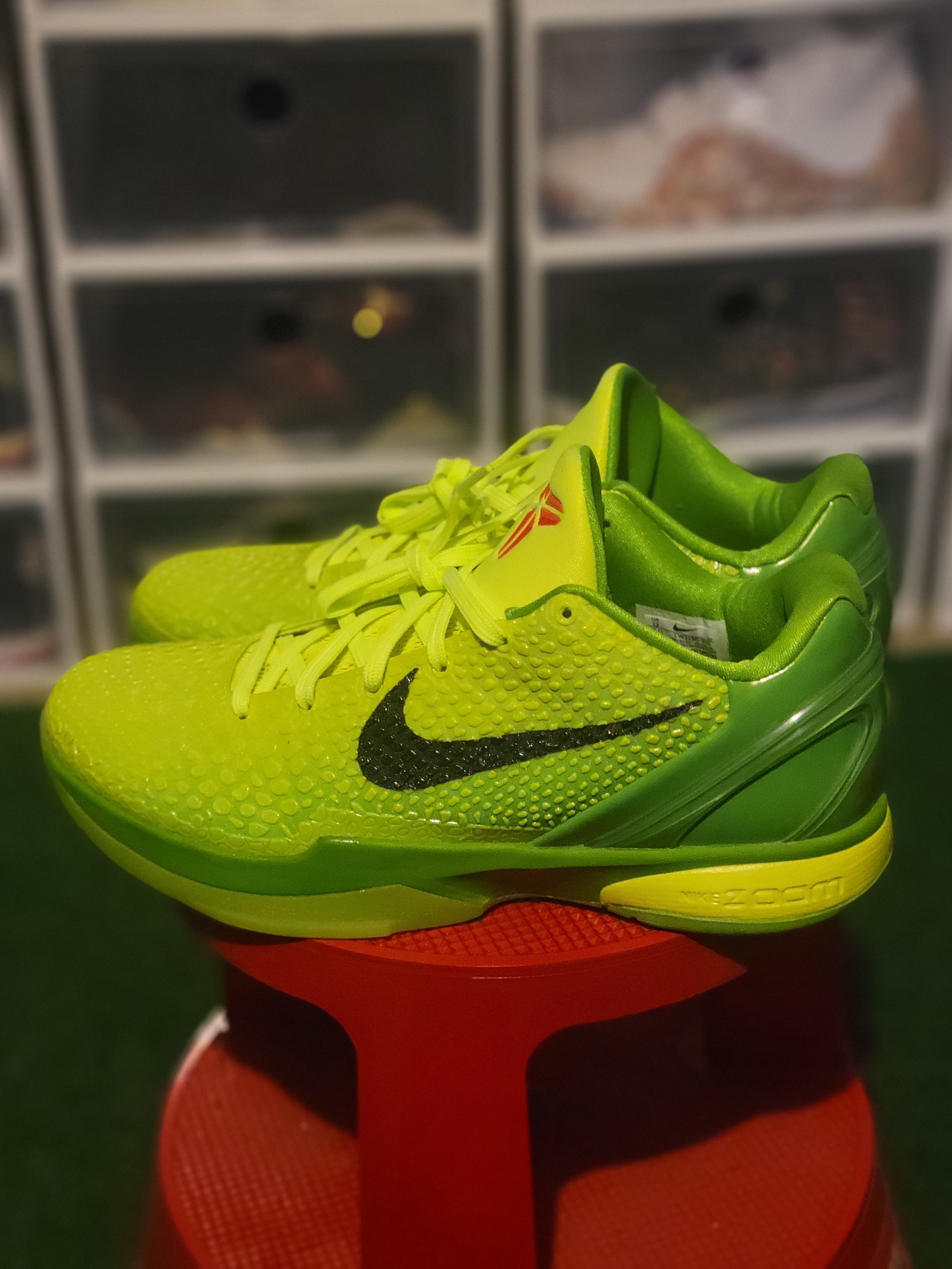 Nike Kobe 6 Grinch Bright Green Basketball Sneakers